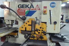 Geka Hydra Crop Model 55/A 60 Ton Hydraulic Ironworker, Front and Rear Independent Controls