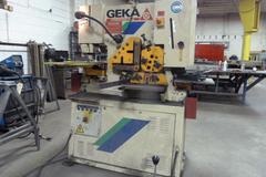 Geka Hydra Crop Model 55/A 60 Ton Hydraulic Ironworker, Front and Rear Independent Controls