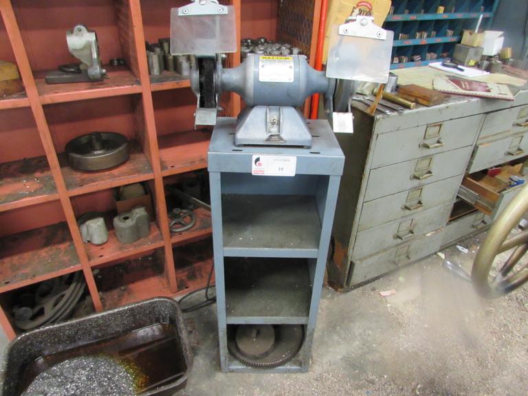 Baldor Model 612 Double End Buffer / Grinder - Single Phase with Cabinet Base