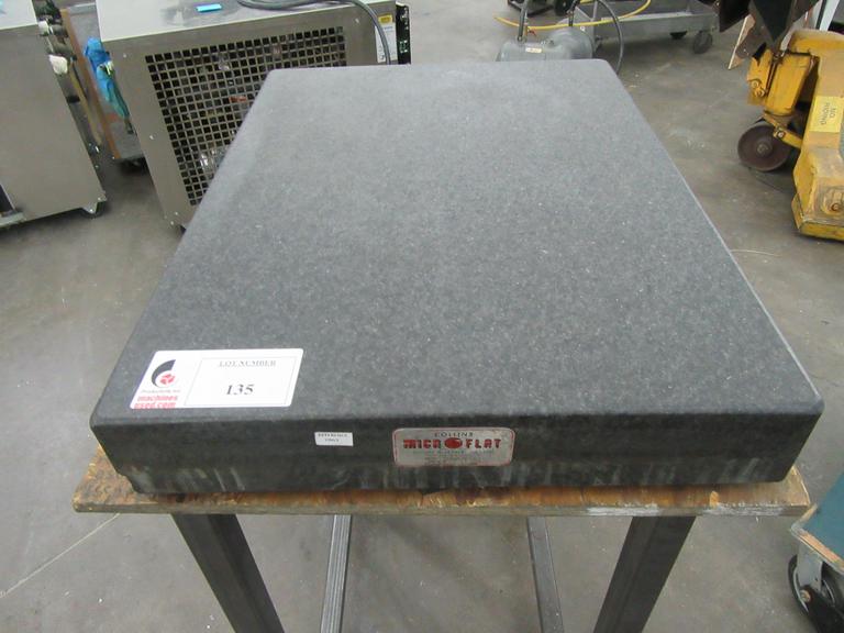 Collins Micro Flat Black Granite Surface Plate on Stand 24"x18"x3.5".