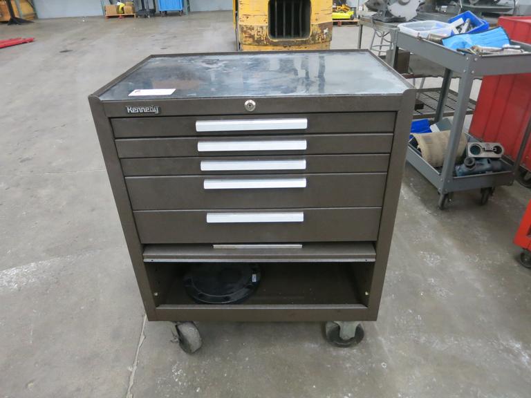 Kennedy Portable Tool Cabinet with 5 Drawers and Base Cabinet