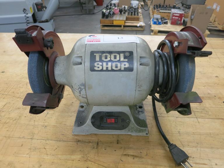 Tool Shop 6" Double End Bench Grinder, Wheel Guards, Tool Rests, 3,450 RPM , 1/2HP Motor