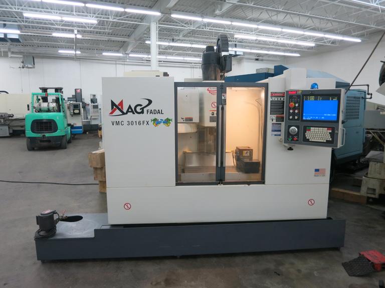 Fadal VMC3016 FX 4-Axis CNC Vertical Machining Center with Fadal Multiprocessor CNC Control and Fadal VH65 Rotary Table