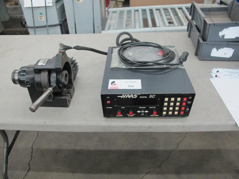 Haas HA5C Brush Type Rotary Indexer With Haas Model 5C Servo Control Box