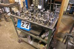 Cat 40 Taper Tools and Tool Cart and Contents