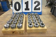 36 Assorted ER-32 Flex Collets with Wood Dividers
