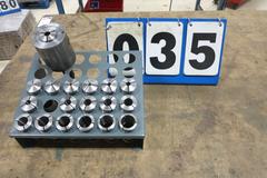 5C Collet Fixture, Assorted 5C Collets and Collet Rack