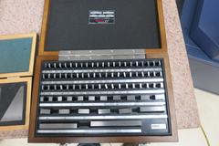 Angle Block Set in Box, Starrett Model RS81B Gage Block Set .05 - 4" In Wood Box, 1-2-3 Block Set In Box