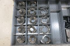 Hardinge S35 Collet Holder with 3.5" Master Collet and Assorted Collet Pads with Adaptor Plate for Haas SL-30