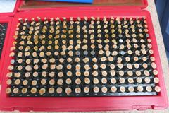 MHC Steel Pin / Plug Gage Sets, M1 Plus and M2 Plus, .061"-.250" and .251" - .500" In Plastic Divider Cases - Like New