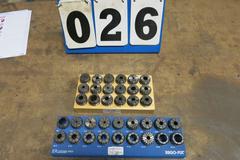 36 Assorted ER-32 Flex Collets with  Dividers