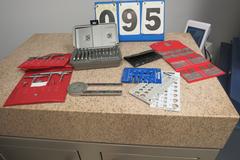 Assorted Inspection Devices, Including: Radius Gages, Telescoping Gages,  Angle Blocks,Pin Gages and More