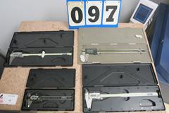 Digital Verneer Calipers, (1) Fowler 6", (2) Fowler 12", (1) Mitutoyo Absolute Digimatic 12"