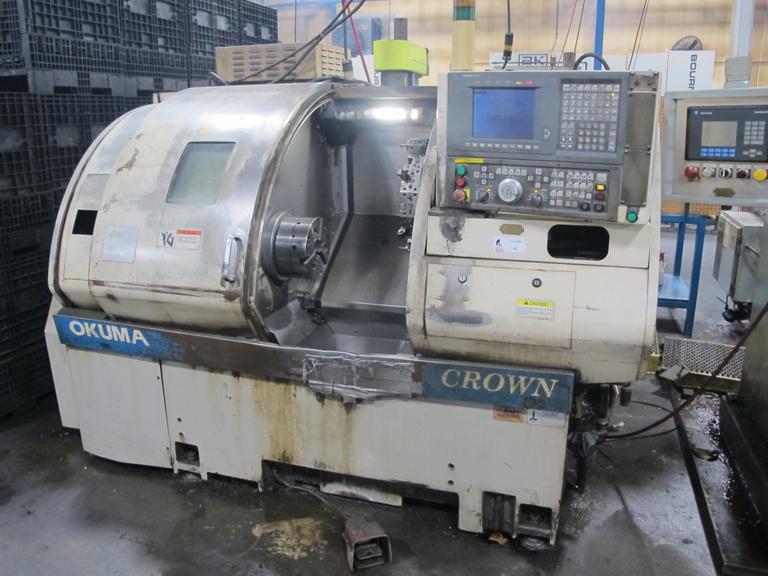 Okuma Crown 762S-BB CNC Turning Center with Big Bore Spindle