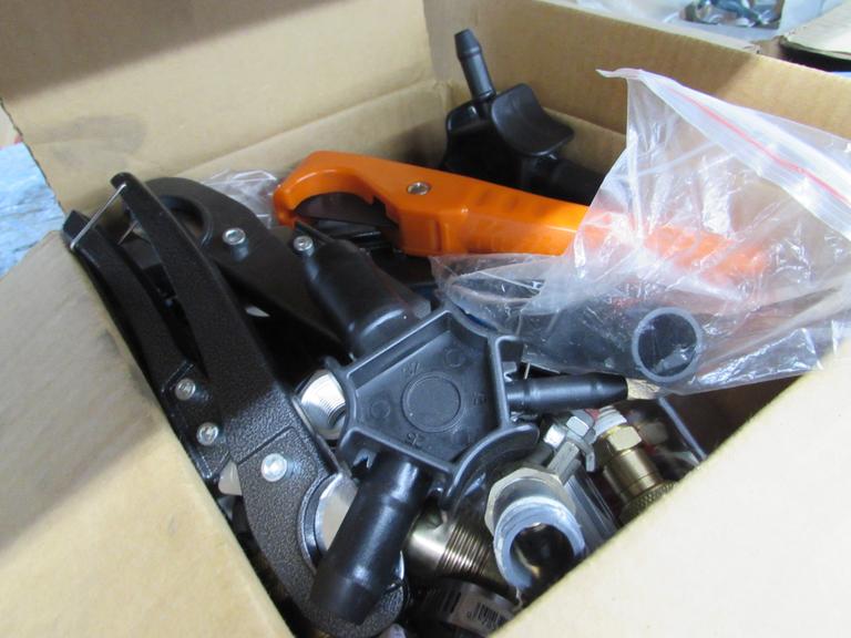 Compressed Air Piping System Components, including 3/4" & 1/2" Tubing, Misc. Fittings & Cutters