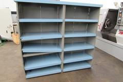 Metal Shelving Unit with Wooden Shelf Liners