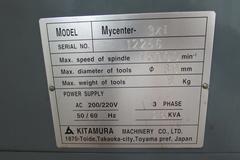 Kitamura MyCenter 3Xi CNC Vertical Machining Center with 15,000 RPM Max Spindle Speed