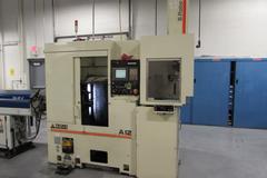 Tecno Wasino Model A12 CNC Turning Center with Live Milling, Y-Axis, and S-Robo-1 Gantry Load / Unload System with WP-0 Work Palletizer