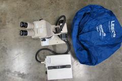 Olympus Stereo Microscope w Leeds Light Source, 10 X Lens, Magnification Lens.67 To 4 And Dust Cover