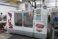 Haas VF-4 CNC Vertical Machining Center with 4th Axis Drive, 2-Speed Gearbox, 20 HP Vector Spindle Drive