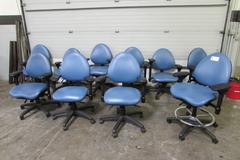 (10) Chairs, Adjustable on Casters