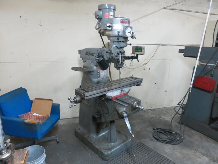 Bridgeport Model 2J Variable Speed Vertical Milling Machine with Mitutoyo Digital Read Out