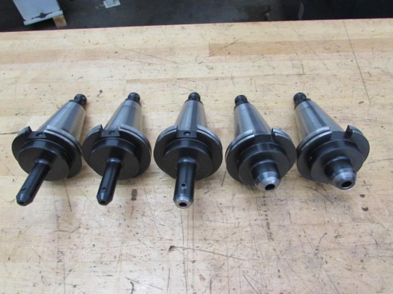 (5) Lyndex End Mill Type Cat 50 Tool Holders.  (2) .250, (1) .375 and (2) .500 Capacity