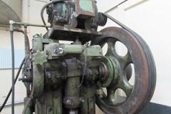 Bliss No. 3 OBI Punch Press.  Flywheel Type, Mechanical Clutch, Approx 30-Ton Capacity, 2" Stroke, 2" Ram Adjustment, 20"x10.5" Bed, 10"x8" Ram, 9" Opening in Back, Dual Palm Buttons, Die, 1.5" Thick Bolster