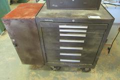 Kennedy Tool Box, Riser and 7-Drawer Rolling Tool Chest with Side Cabinet