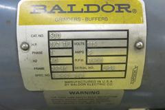 Baldor Model 500 Double End Carbide Tool Grinder.  7"x12" Tilting Work Tables, 6" Wheels, Water Cup, Work Light, 1/2HP Motor