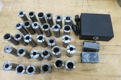 5C Collets, Assorted -  Approx 30, 5C Collet Blocks and (2) Collet Stops