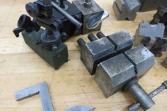 Assorted V-Blocks, Mag Base Indicator Stands, Angle Plate and More