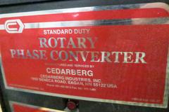 Cedarberg Model 50A Rotary Phase Converter. 5HP Capacity