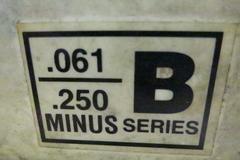 Vermont B Series Gage Pin Set.  .061 to .250 Minus.  Complete