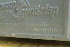 Leonard Grind-R-Lap Lapping Machine.  5" Wheel Diameter, 12"x4.5" Slotted Tilting Table and Work Light.  