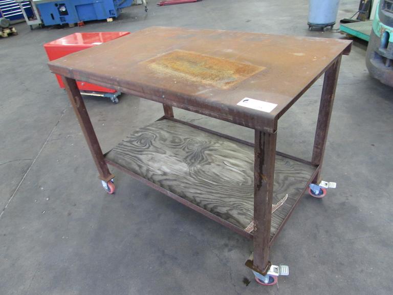 Rolling Metal Work Bench