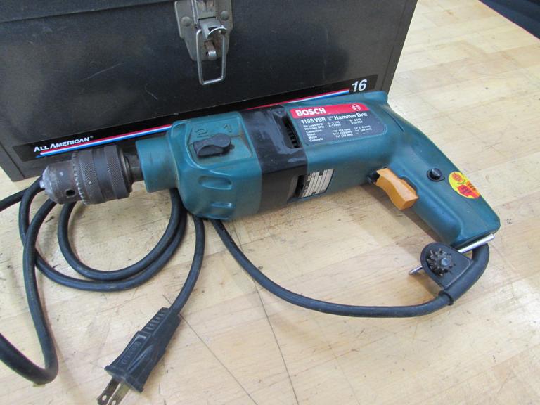 Bosch 1198 VSR 1/2" Capacity Hammer Drill with Metal Box