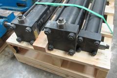 (3) Yates Tie Rod Type Hydraulic Cylinders with 5' Stroke