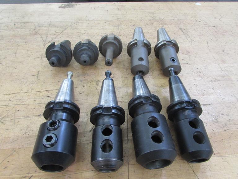 (9) End Mill Type Cat 40 Tool Holders.  1/8" to 1-1/2" Capacity