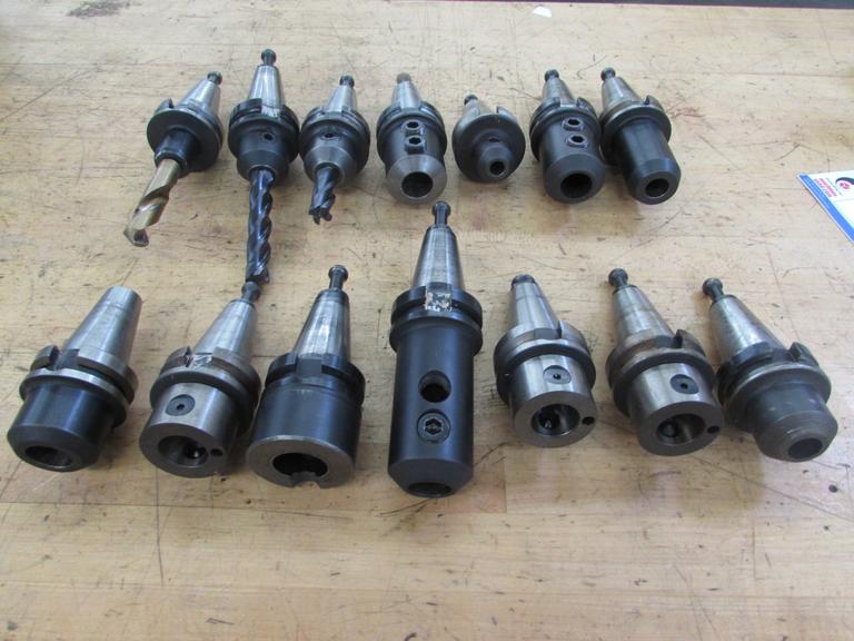 (14) Assorted End Mill Style BT40 Tool Holders.  1/2" to 1" Capacity