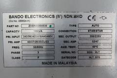 Bando Electronics 18kVA 3-Phase Transformer