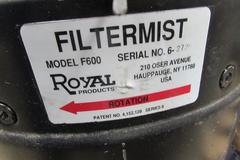 (2) Royal F600 Mist Filters and (1) Blower