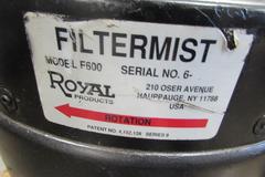 (2) Royal F600 Mist Filters and (1) Blower