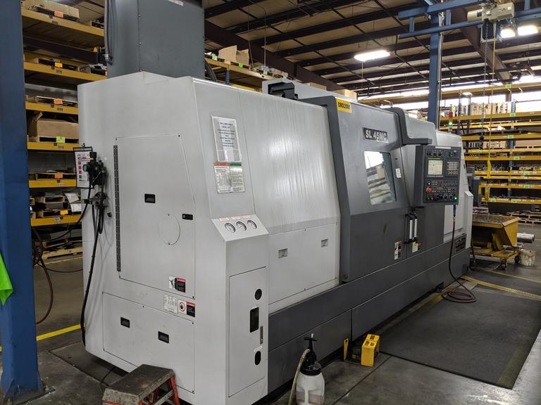 Samsung SL-45MC/2200BB Big Bore CNC Turning Center with Live Milling on Turret