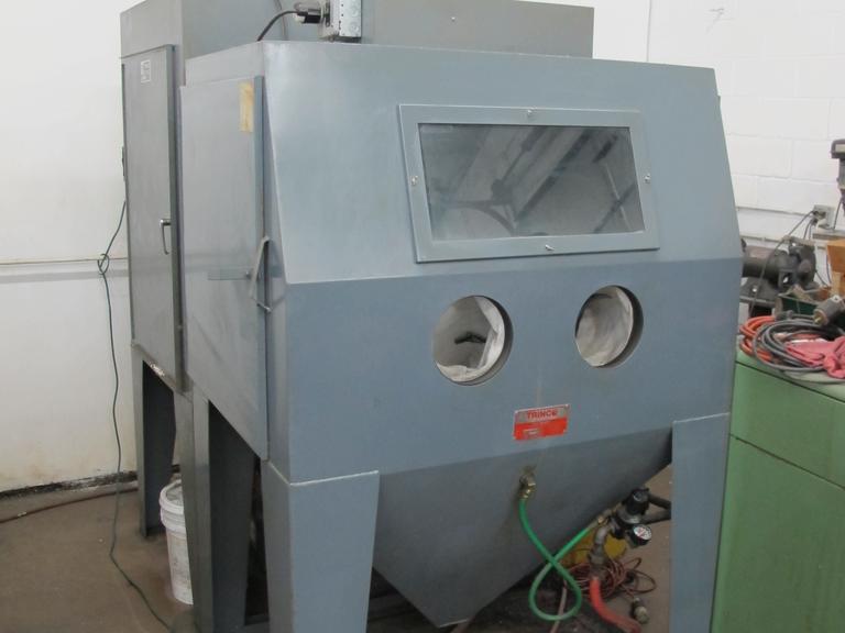 Trinco 48x36 Direct Pressure Blast Cabinet With DP850 Abrasive Separator and Dust Collector Unit