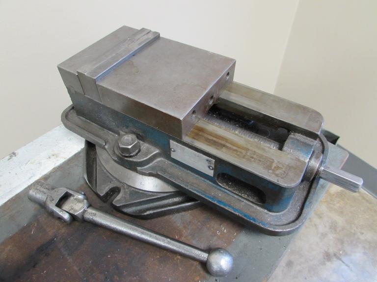 Kurt 6" Machine Vise with Steel Jaws, Swivel Base and Handle