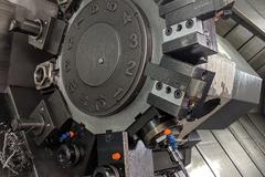 Samsung SL-45MC/2200BB Big Bore CNC Turning Center with Live Milling on Turret