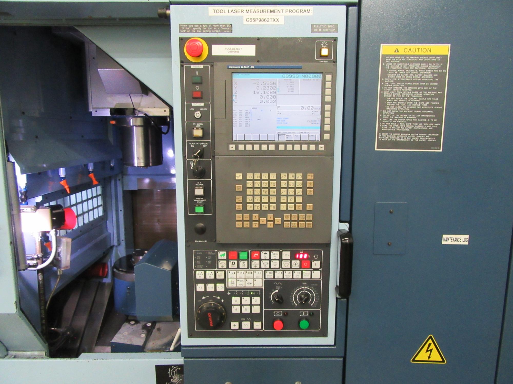 Machines Used | Matsuura MAM72-25V PC2 5-Axis CNC Vertical