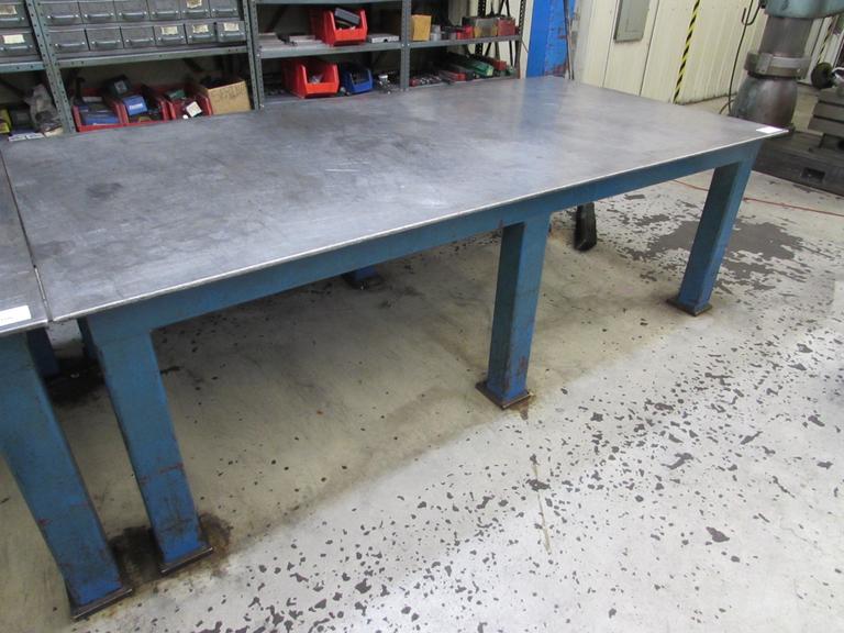 Heavy Duty Steel Work Table w 1/2" Thick Top