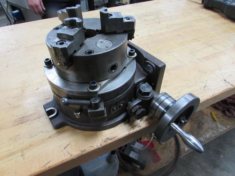 News 8" Rotary Table with Cushman 3-Jaw Chuck